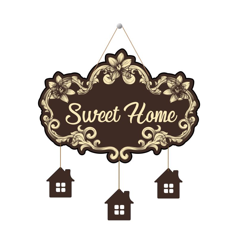 Sweet Home Mdf Wall Hanging Home, Living, Hall, Bedroom &Office Decoration Wall Hanging New Home Decor Stylish Artworks Wall Hanging Gift Items